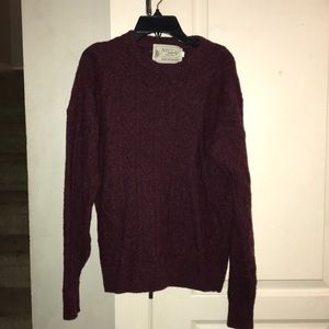Vintage burgundy wool sweater